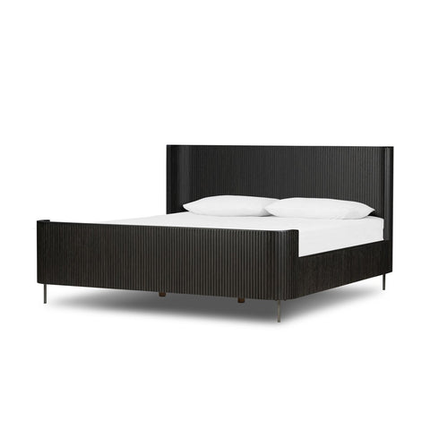 Fletcher King Bed - Distressed Black