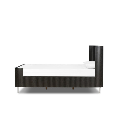 Fletcher King Bed - Distressed Black