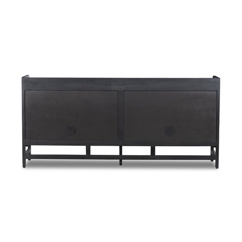 Caprice Sideboard - 72" - Black Wash Mango w/ Black Cane