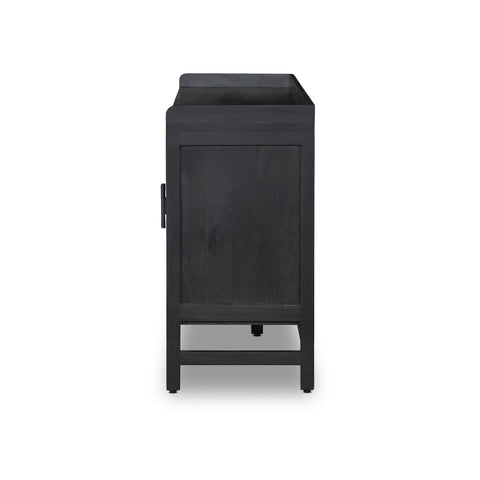 Caprice Sideboard - 72" - Black Wash Mango w/ Black Cane