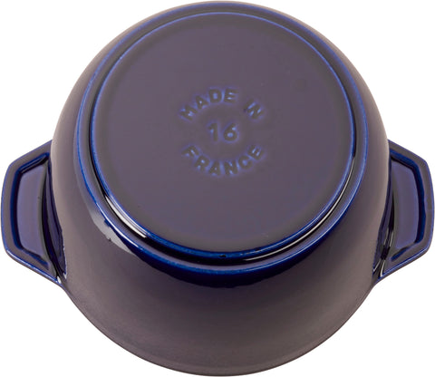 Cast Iron - 1.5-qt Petite French Oven - Dark Blue