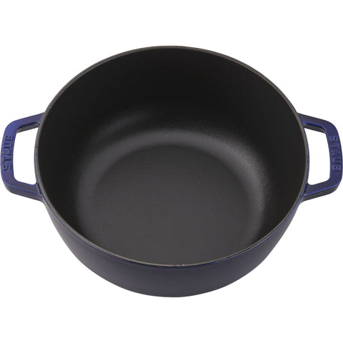Cast Iron - Specialty Shaped Dutch Ovens - 3.75-qt Essential French Oven Rooster Lid - Dark Blue