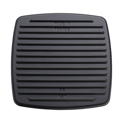 Cast Iron - 12" Square Grill Pan & Press Set - Cherry