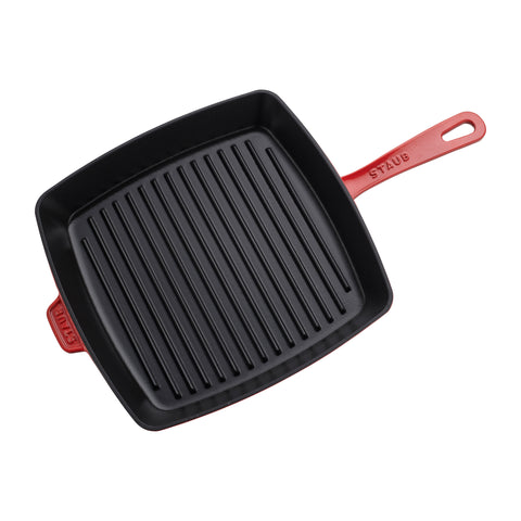Cast Iron - 12" Square Grill Pan - Cherry