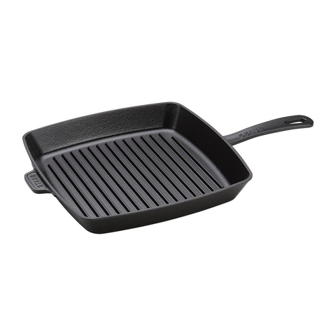 Cast Iron - 12" Square Grill Pan - Black