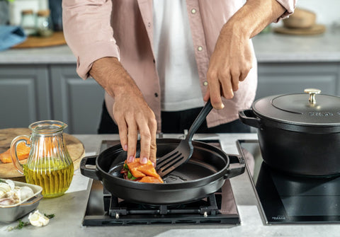 Cast Iron - 4 Pc Stackable Set - Black Matte