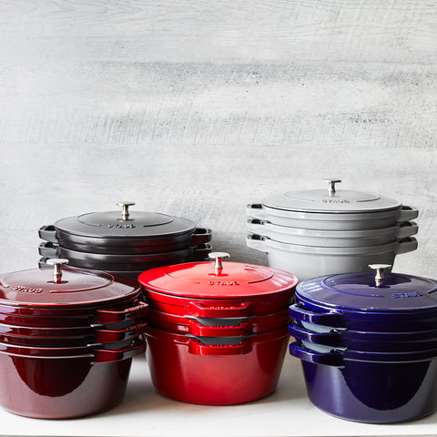 Cast Iron - 4 Pc Stackable Set - Graphite Grey