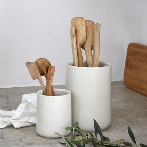 Pacifica Utensil holder/vase - 12 cm | 5'' - Vanilla