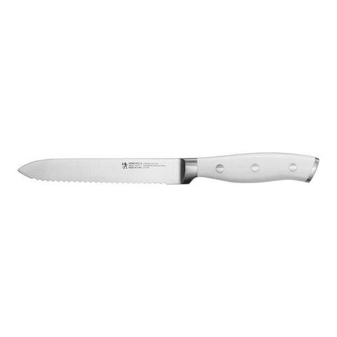 Forged Accent - 5" Serrated Utility Knife- White Handle