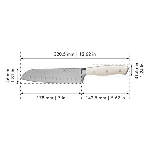 Forged Accent - 7" Santoku HE- White Handle