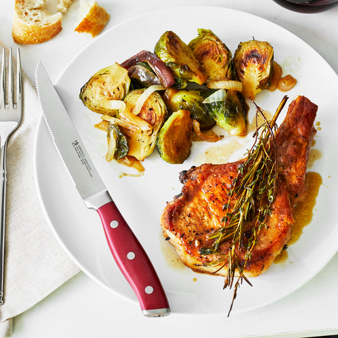 Forged Accent - 4pc Steak Set- Red