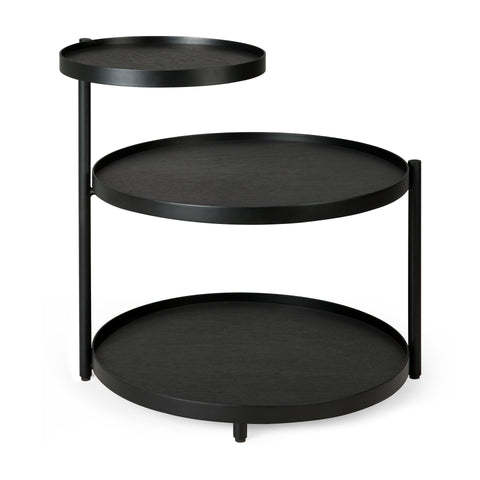 Swivel Tray Side Table -Round -XS - Black