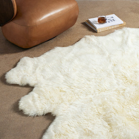 Lalo Lambskin Rug - 4.5’ X 5.75’ - White