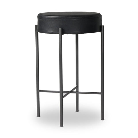 Nocona Counter Stool - Black Leather