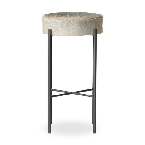 Nocona Bar Stool - Black & White Speckled Hide