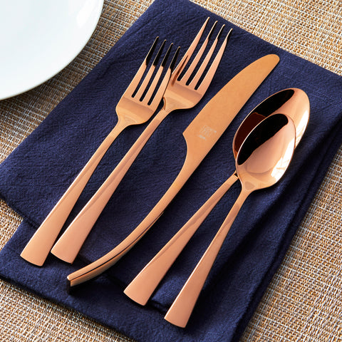 Flatware Sets - Bellasera Rose Gold 20pc 18/10 Stainless Steel Flatware Set