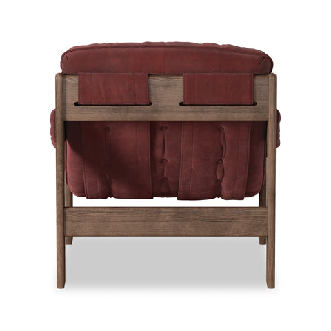 Halston Chair - Nubuck Burgundy