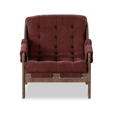 Halston Chair - Nubuck Burgundy
