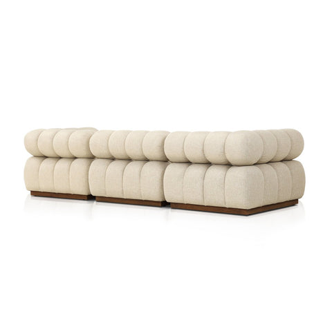 Roma Outdoor 3pc Sectional Sofa - Hayes Cream