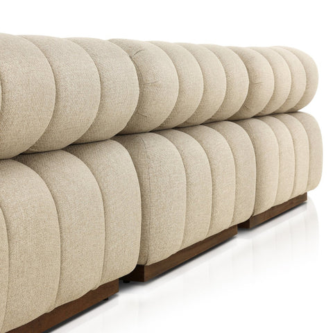 Roma Outdoor 3pc Sectional Sofa - Hayes Cream