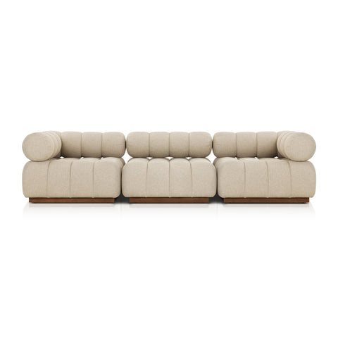 Roma Outdoor 3pc Sectional Sofa - Hayes Cream