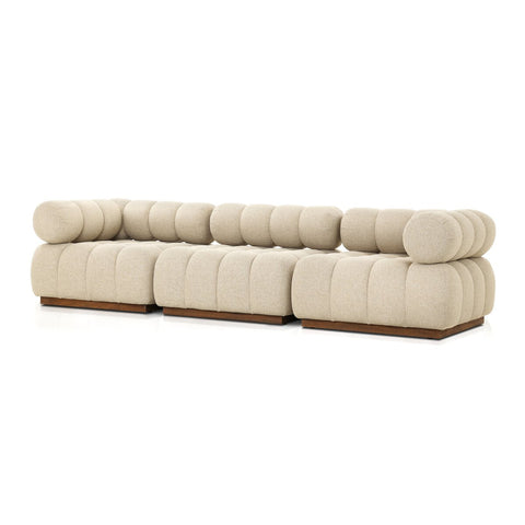 Roma Outdoor 3pc Sectional Sofa - Hayes Cream