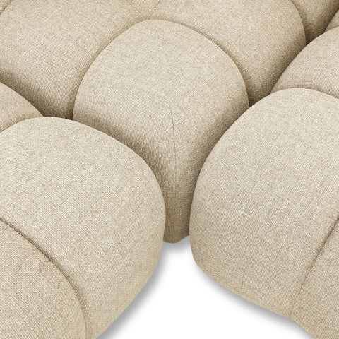 Roma Outdoor 3Pc Sectional w/ Ottoman - Hayes Cream