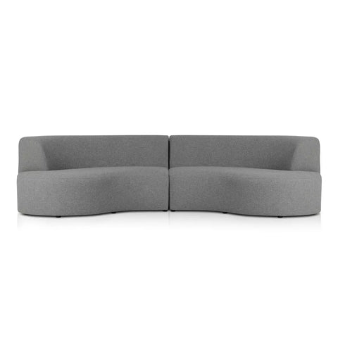 Opal 2Pc Curved Outdoor Sectional - Hayes Smoke