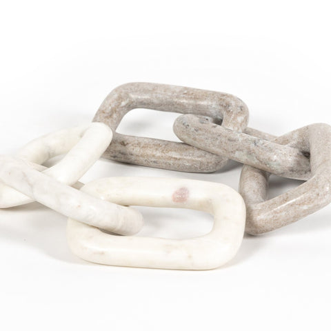 Marble Chain - Creamy Taupe Marble Solid