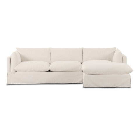 Habitat 2Pc RAF Slipcover Sectional-115''- Crypton Nomad Snow