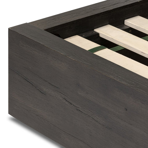 Leo Queen Bed - Smoked Black