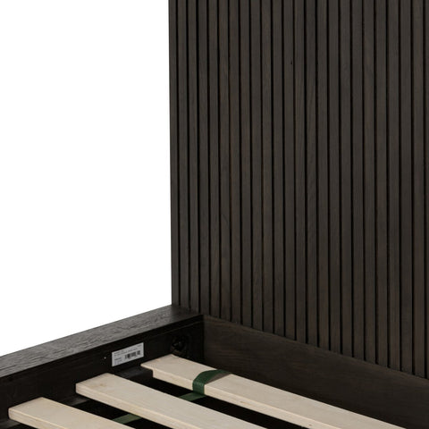 Leo King Bed - Smoked Black