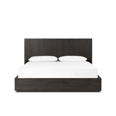 Leo King Bed - Smoked Black