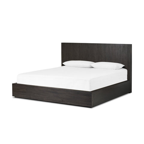 Leo King Bed - Smoked Black