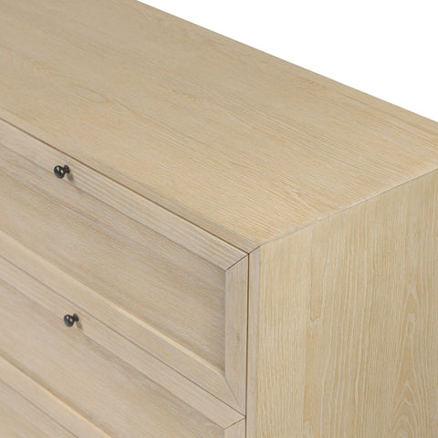 Millie 9 Drawer Dresser - Bleached Oak Veneer