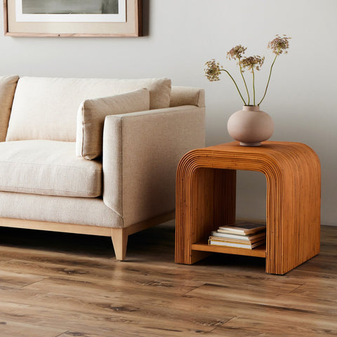 Castel Rattan End Table - Honey Rattan