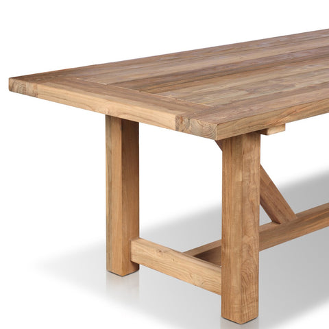 Stewart Outdoor Dining Table 118"- Reclaimed Natural FSC