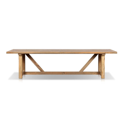 Stewart Outdoor Dining Table 118"- Reclaimed Natural FSC