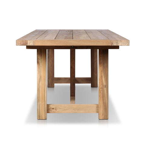 Stewart Outdoor Dining Table 118"- Reclaimed Natural FSC