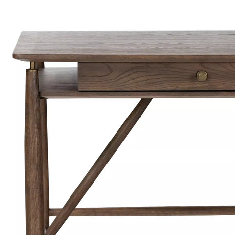Markia Desk - Aged Oak Veneer