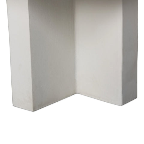 Terrell Outdoor Coffee Table - Matte White Cast Aluminum