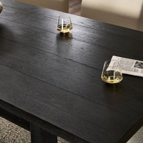 Munich Dining Table - Ebony Oak Veneer