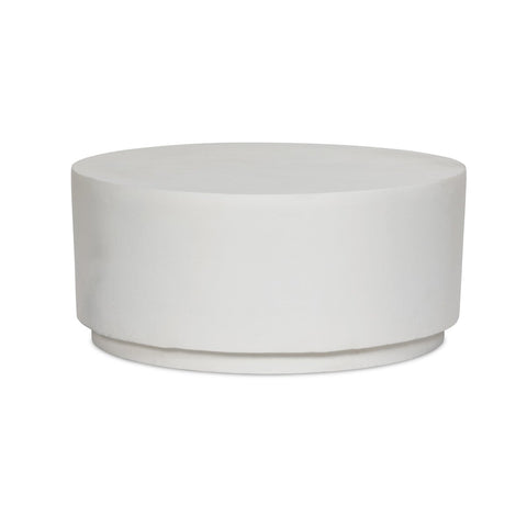 Javi Outdoor Coffee Table - Matte White Cast Aluminum