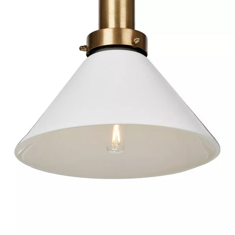 Aldis Pendant - Brushed Brass w/ Milk Glass