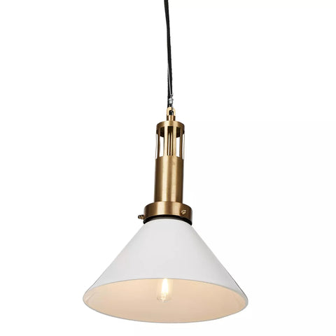 Aldis Pendant - Brushed Brass w/ Milk Glass