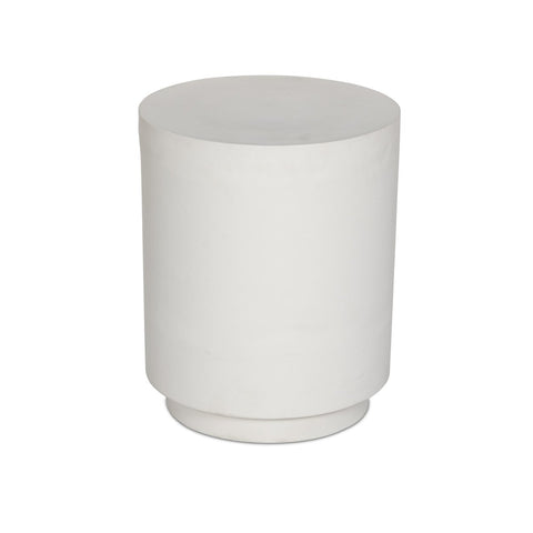 Javi Outdoor End Table - Matte White Cast Aluminum