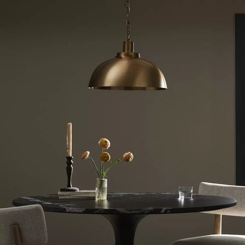 Gatsby Dome Pendant - Cast Brushed Brass