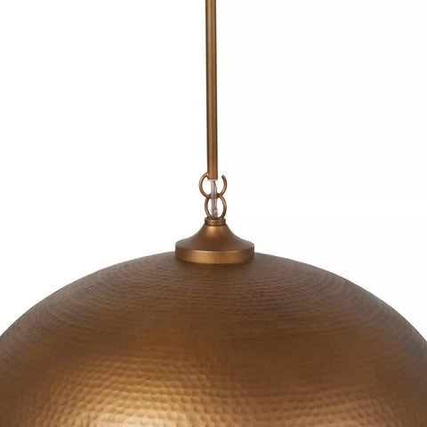 Baza Pendant - Hammered Antique Brass