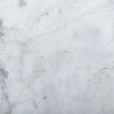 Modern Marble Small Pedestal - White & Grey Speckled Marble