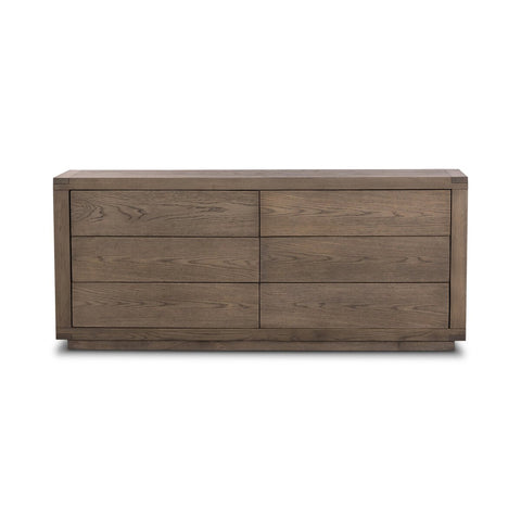 Warby 6 Drawer Dresser - Worn Oak Veneer
